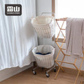 Shimoyama Stainless Steel 2 Tier Laundry Basket Trolley