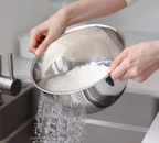Shimoyama Stainless Steel 3 Way Rice Strainer Washing Bowl 22.5cm