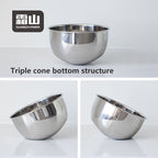 Shimoyama Stainless Steel 3 Way Rice Strainer Washing Bowl 22.5cm