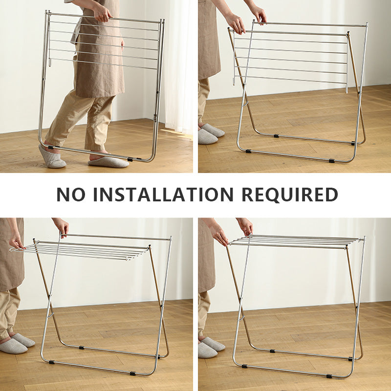 Shimoyama Stainless Steel Clothes Drying Rack - L