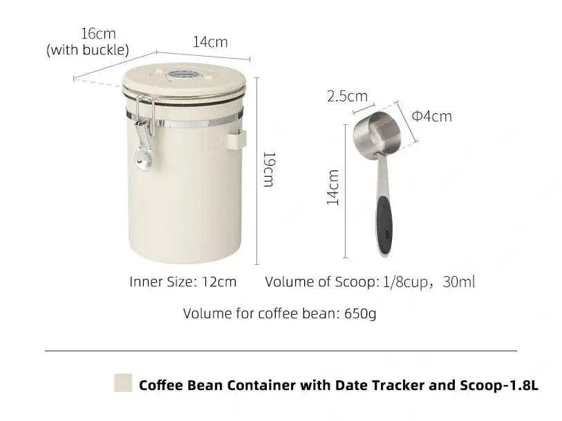Shimoyama Stainless Steel Coffee Canister 1.8L