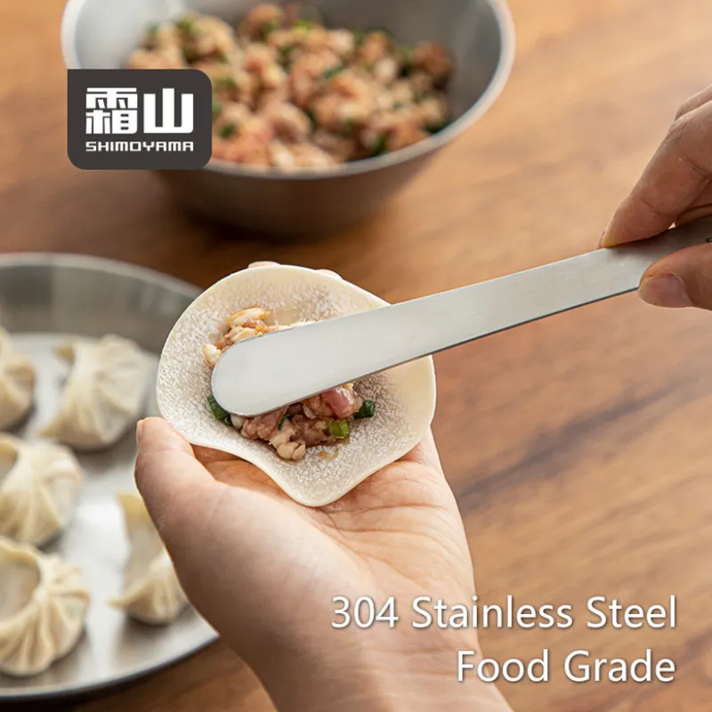 Shimoyama Stainless Steel Flat Dumpling Spoon