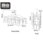 Shimoyama Stainless Steel Foldable Laundry Hanger - 30 Pegs