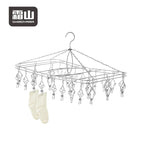 Shimoyama Stainless Steel Foldable Laundry Hanger - 30 Pegs