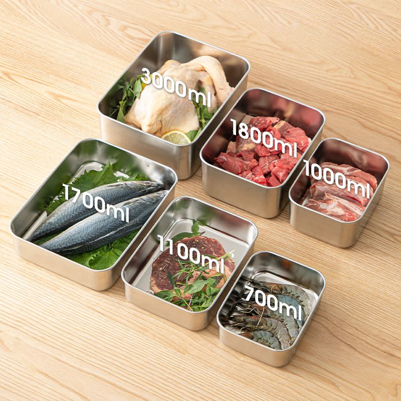 Shimoyama Stainless Steel Food Storage Box - Shallow L - 1700ml