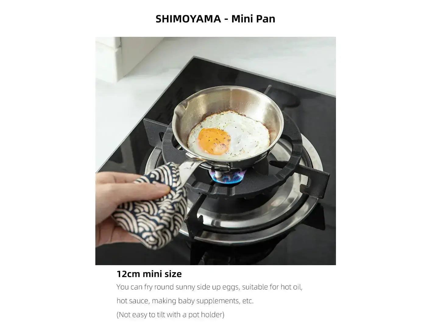 Shimoyama Stainless Steel Frying Pan 12cm