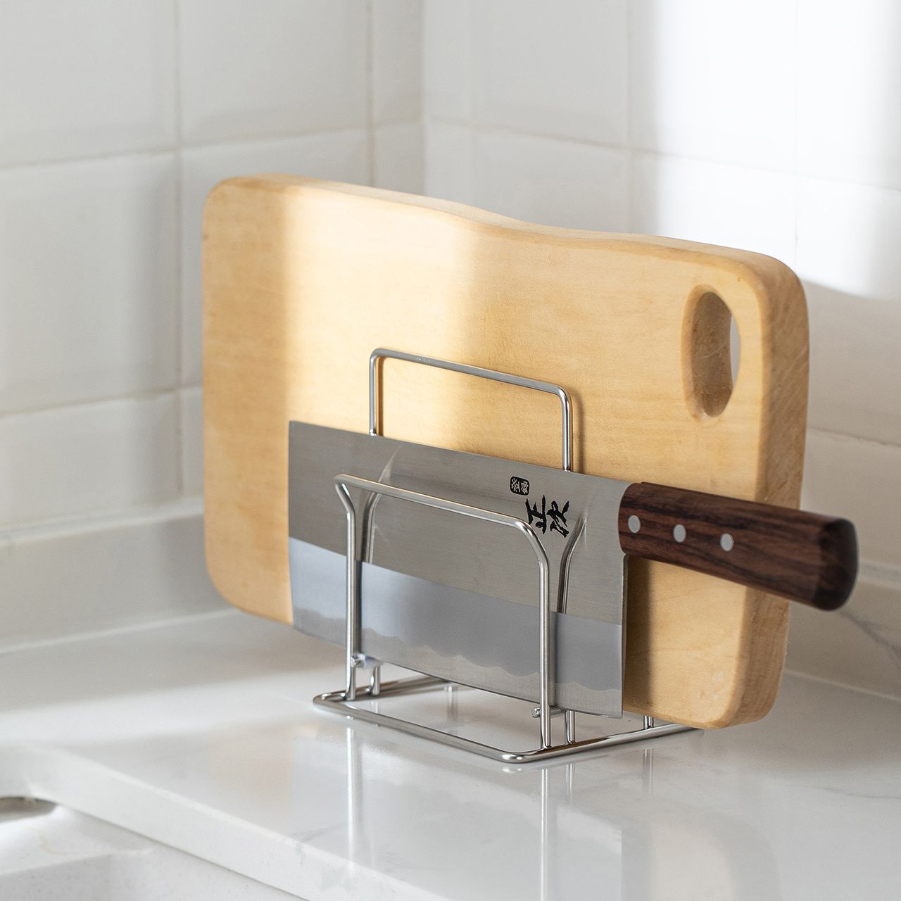 Shimoyama Stainless Steel Knife and Chopping Board Rack