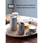 Shimoyama Stainless Steel Tea Storage Jar - 580ml