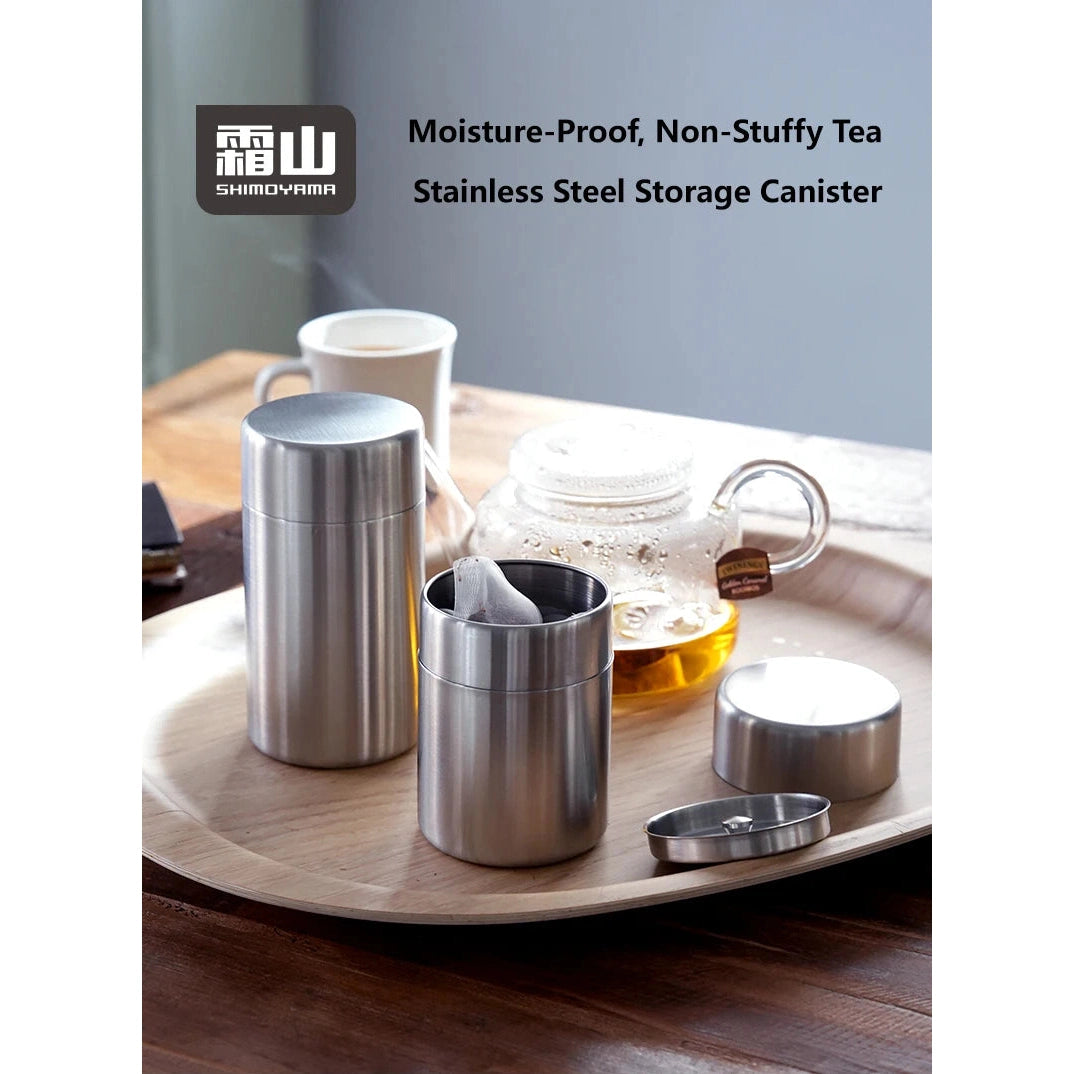 Shimoyama Stainless Steel Tea Storage Jar - 580ml