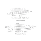 Shimoyama Stainless Steel Telescopic Dish Drying Rack Set