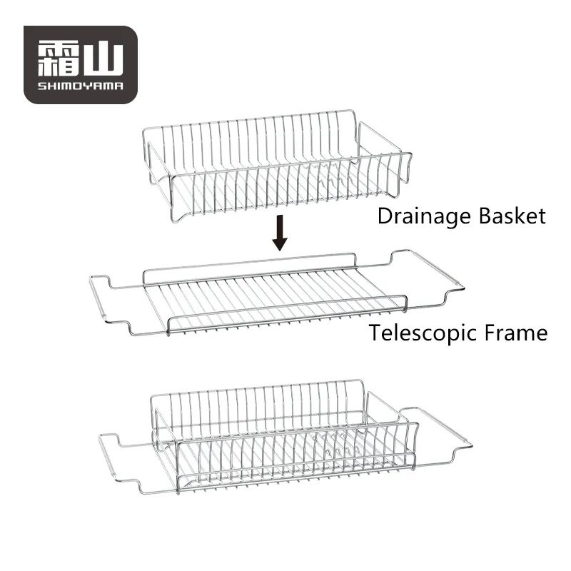 Shimoyama Stainless Steel Telescopic Dish Drying Rack Set