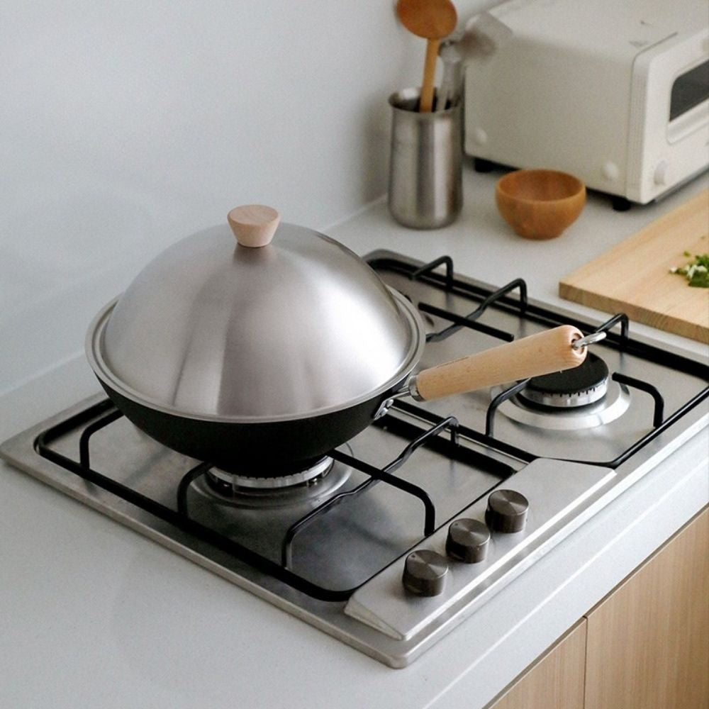 Shimoyama Stainless Steel Wok Lid - 30cm