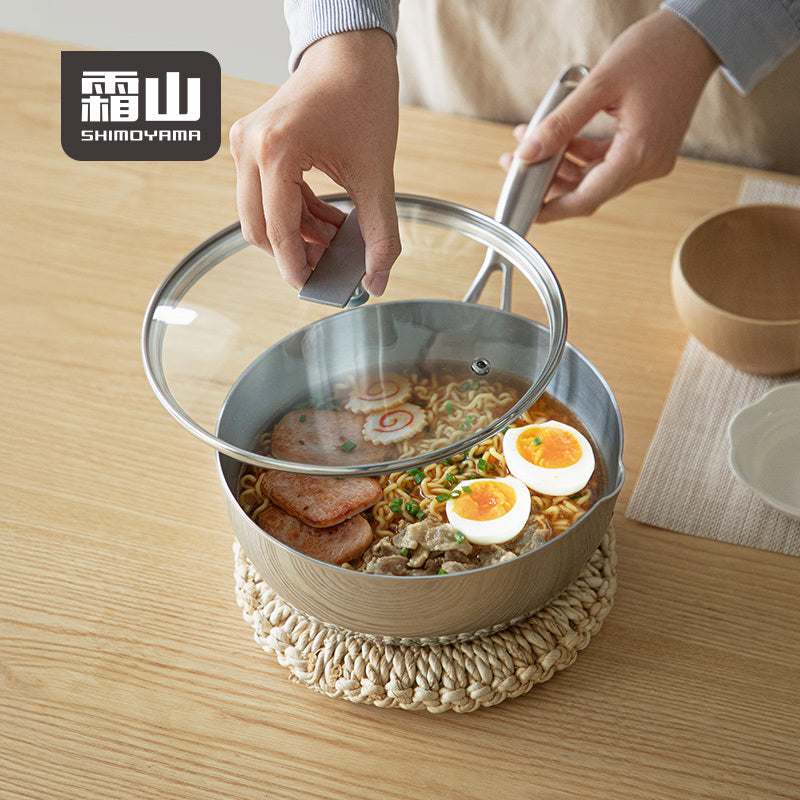 Shimoyama Stainless Steel Yukihira Pan With Lid Φ18cm
