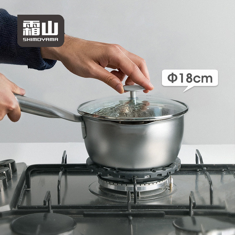 Shimoyama Stainless Steel Yukihira Pan With Lid Φ18cm