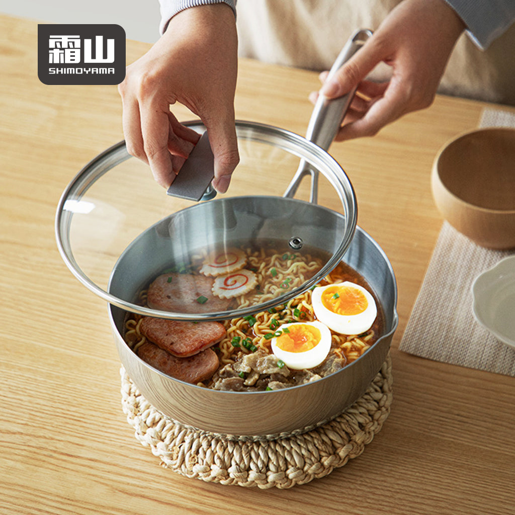 Shimoyama Stainless Steel Yukihira Pan With T Lid Φ20cm