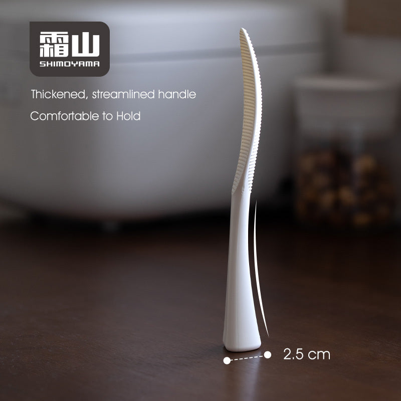 Shimoyama rice paddle thickened streamlined handle and wide base detail