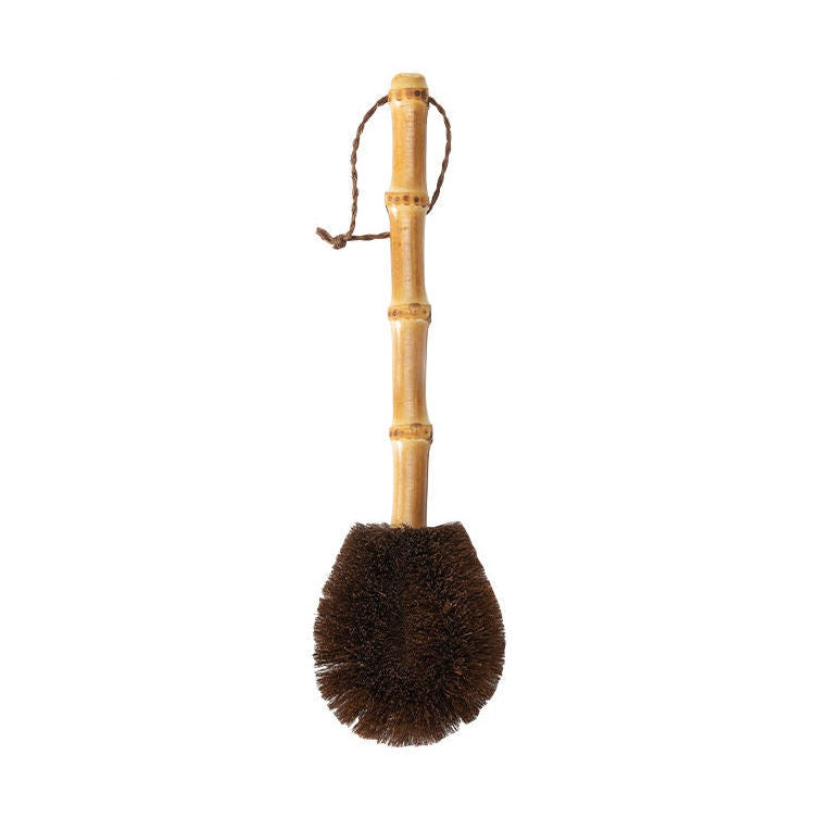 Shimoyama Tawashi Palm Cleaning Brush - Bamboo Handle 28cm