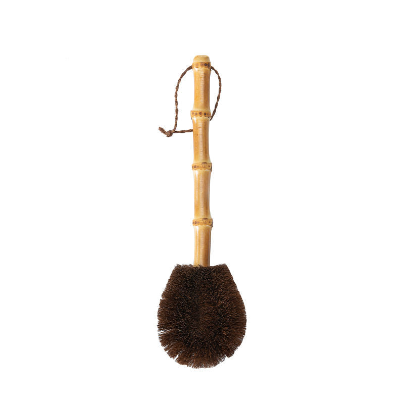 Shimoyama Tawashi Palm Cleaning Brush - Bamboo Handle 28cm