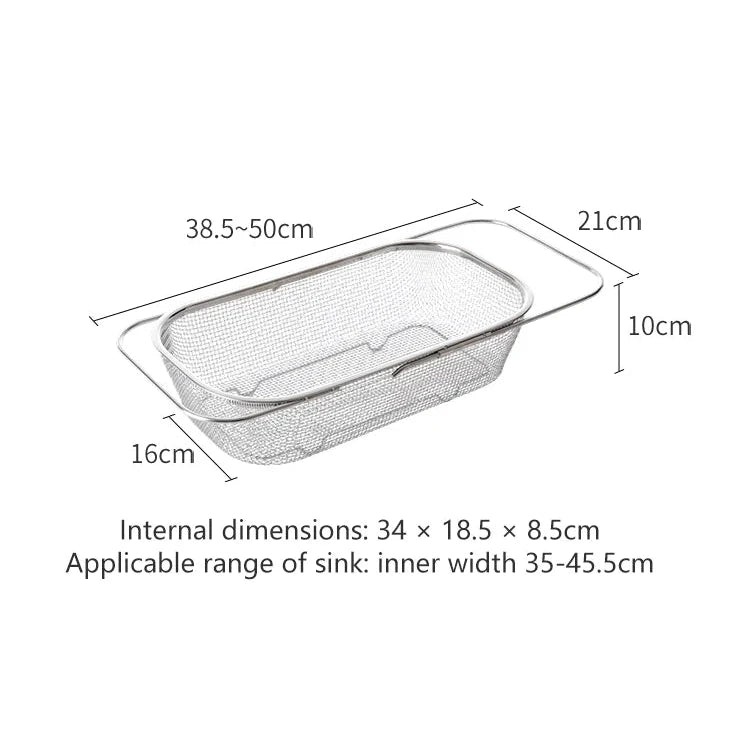 Shimoyama Telescopic Stainless Steel Draining Basket