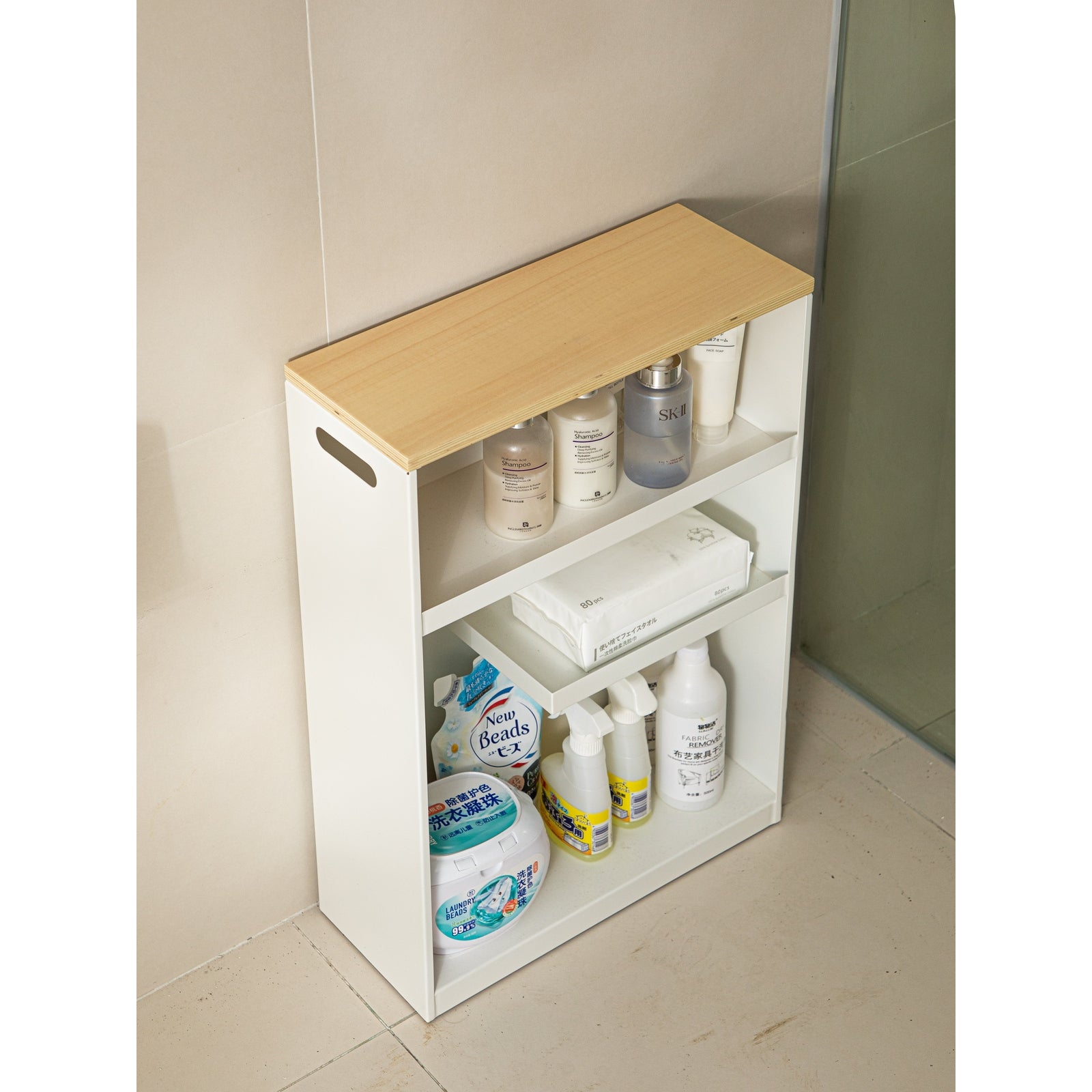 Shimoyama Toilet Bathroom Organiser Storage Shelf - 18cm