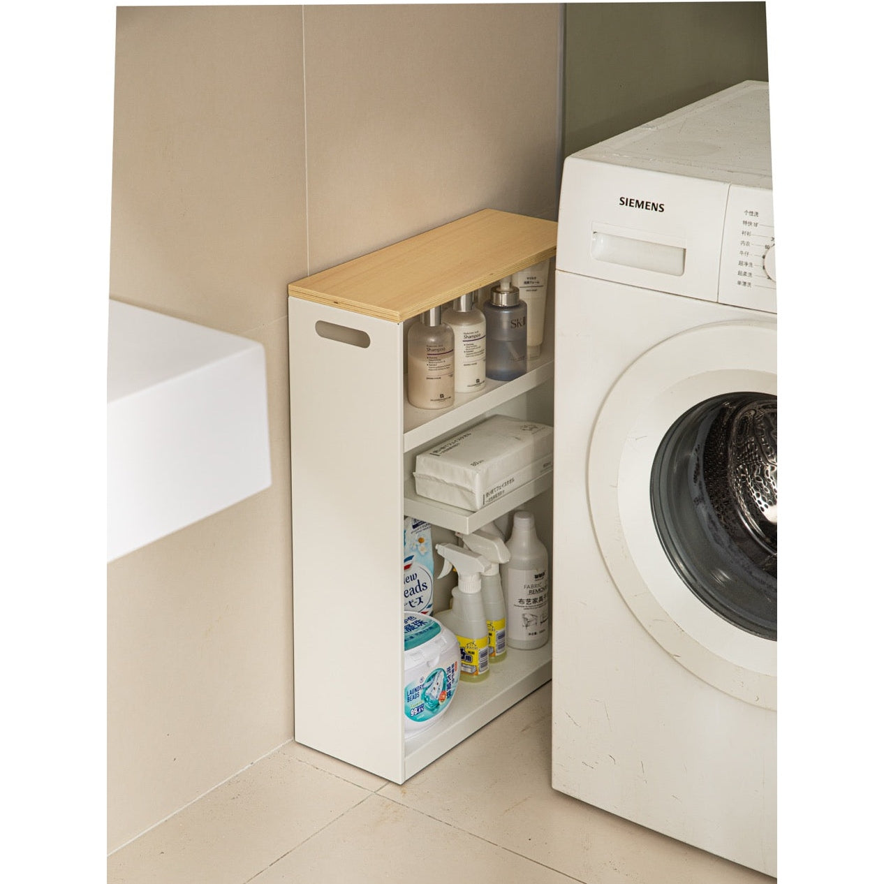 Shimoyama Toilet Bathroom Organiser Storage Shelf - 18cm