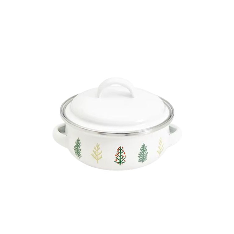 Shimoyama Woodland Enamel Mini Pot with Lid 10.5cm