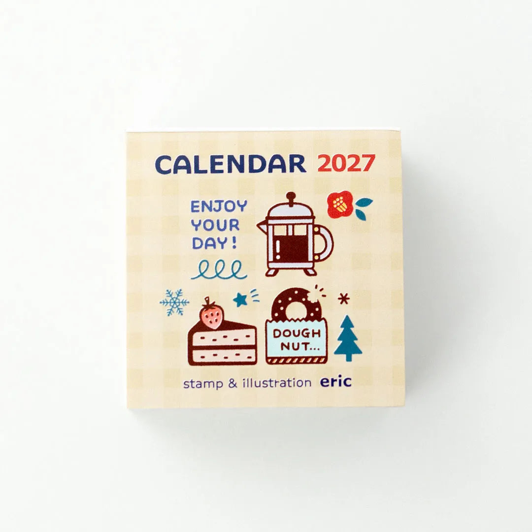 eric Colour Daily Calendar 2027 block with its cover sheet