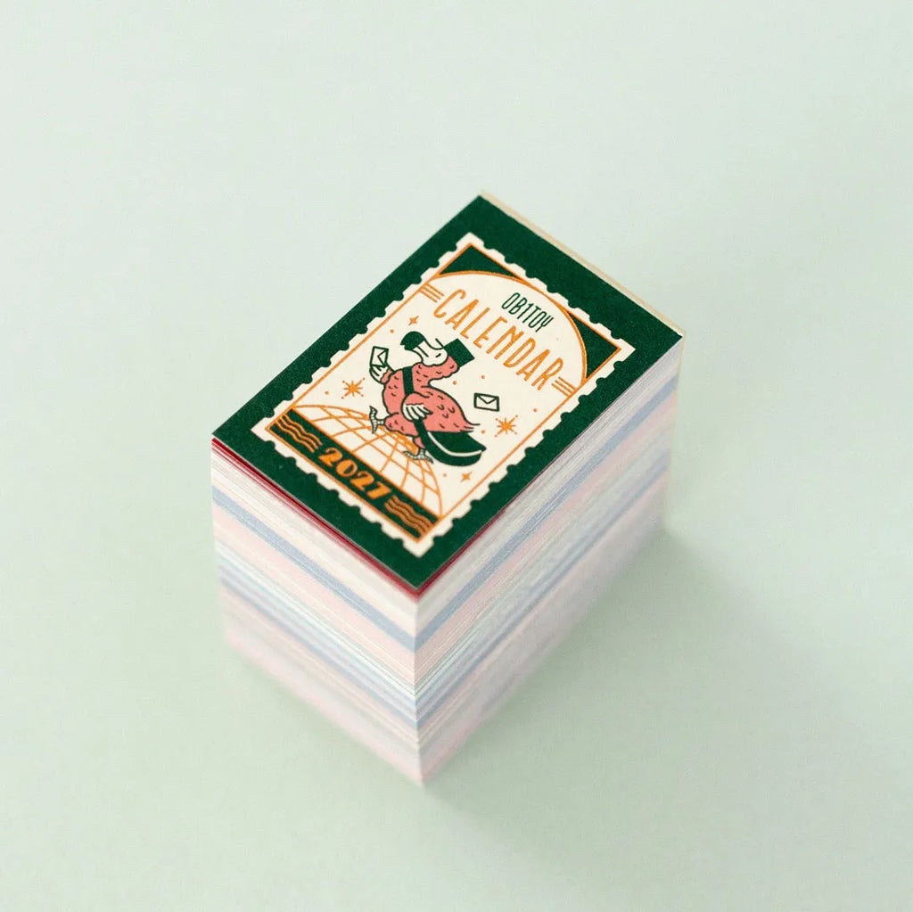 ob1toy Mini Daily Calendar 2027 block out of its box