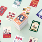 Loose sheets from the ob1toy Mini Daily Calendar 2027 spread out