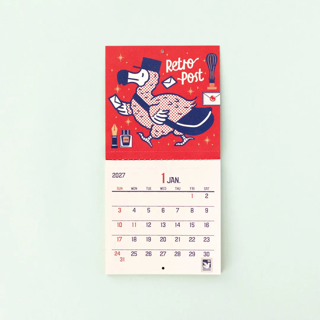 January page of the ob1toy Mini Wall Calendar 2027