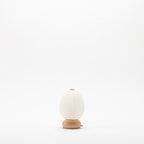 Shiraki Cocolan Mame Chochin Egg paper lantern with ribbed washi shade and beech wood base