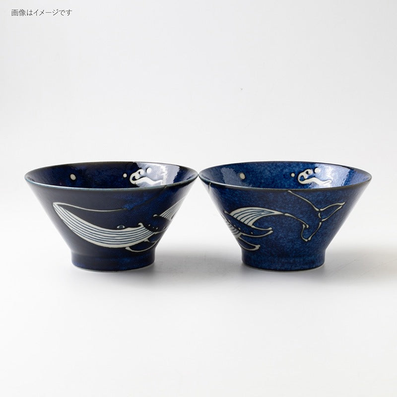 Kujira Whale Flared Donburi Bowl 16D