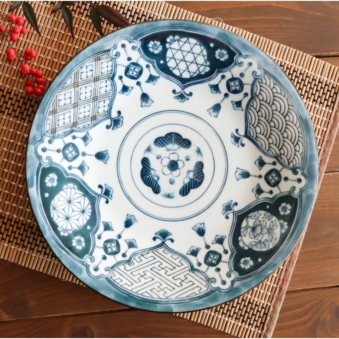 Shonzui Sometuke Yourakumon Large Plate 28D