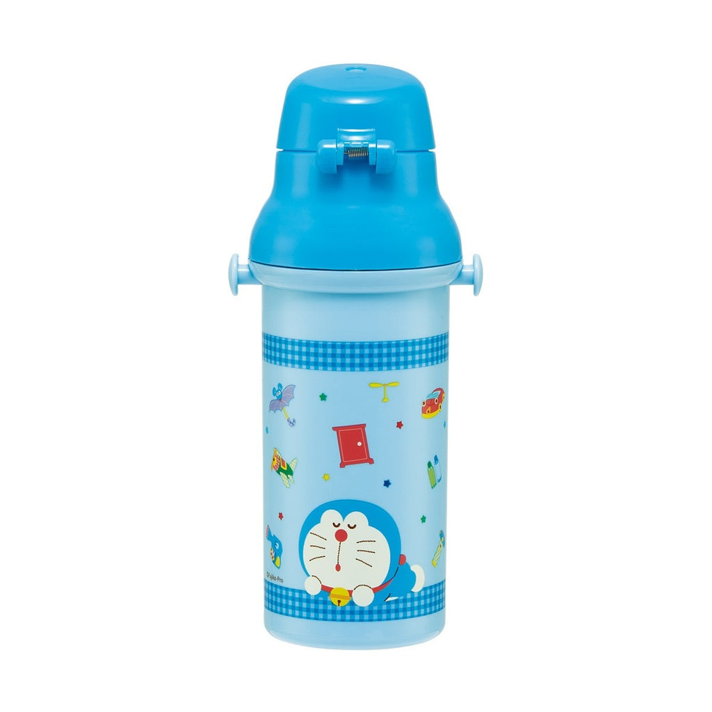 Skater Doraemon Gingham One Touch Drink Bottle 480ml
