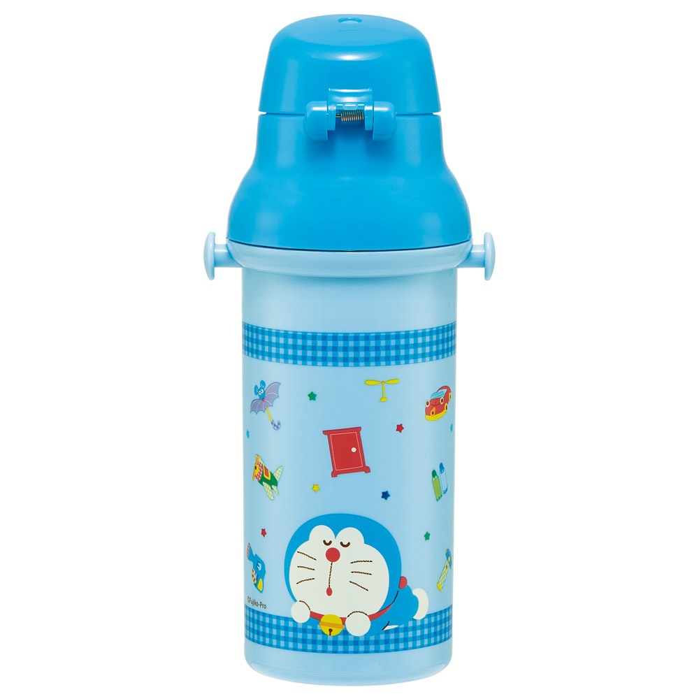 Skater Doraemon Gingham One Touch Drink Bottle 480ml