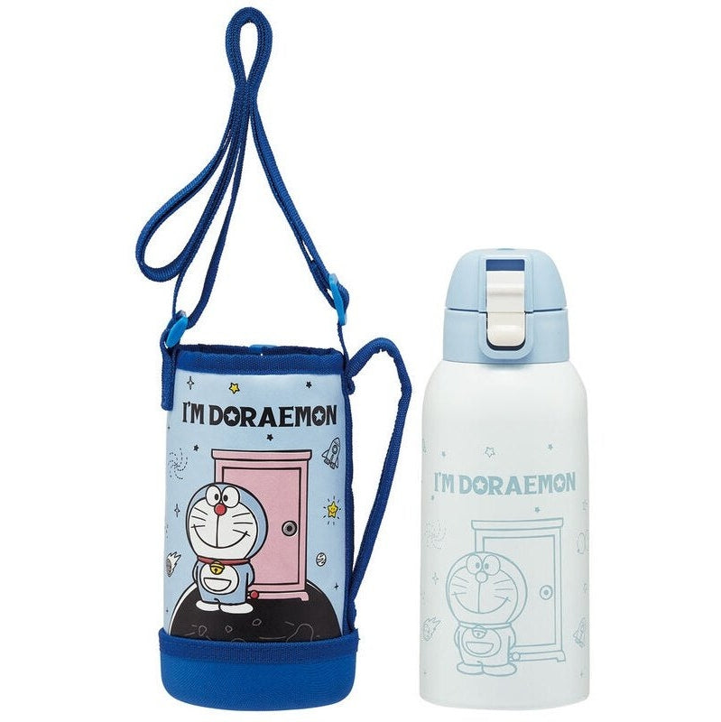 Skater Doraemon in Space Insulated Drink Bottle W/Cover 600ml