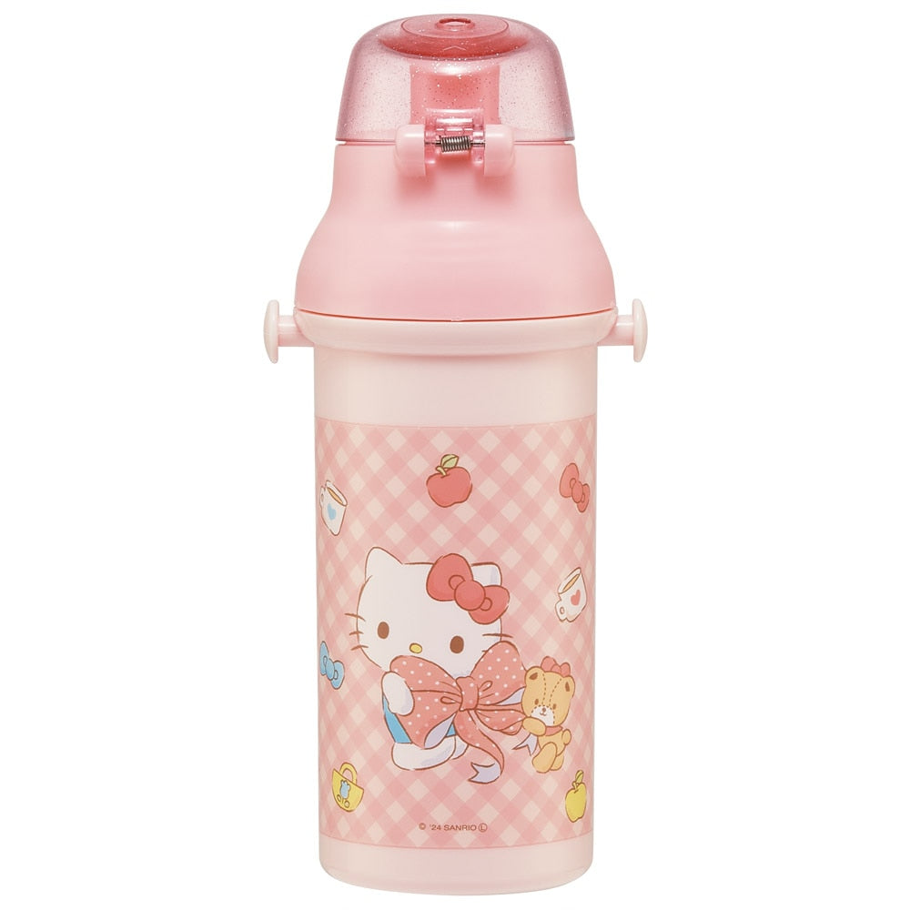 Skater Hello Kitty Big Ribbon One Touch Drink Bottle 480ml