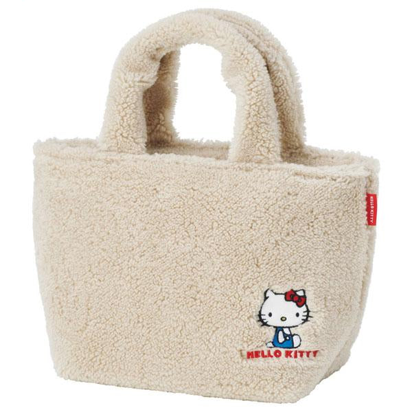 Skater Hello Kitty Boa Fur Insulated Lunch Bag