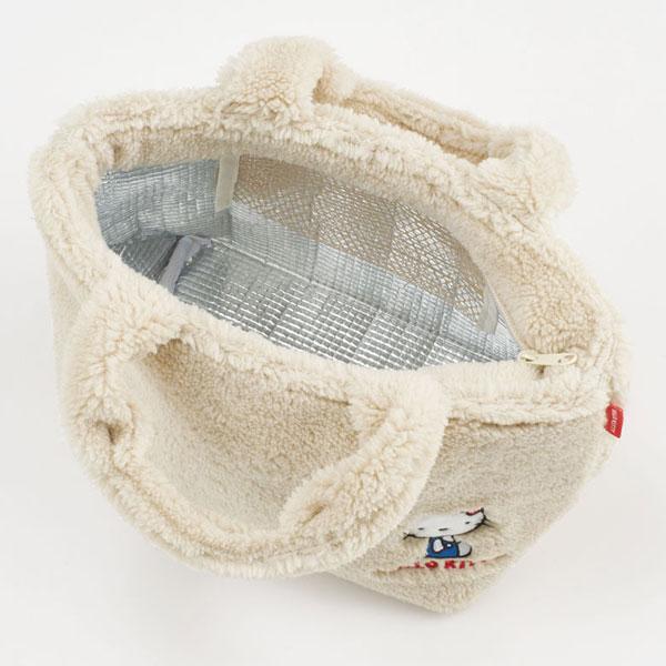 Skater Hello Kitty Boa Fur Insulated Lunch Bag