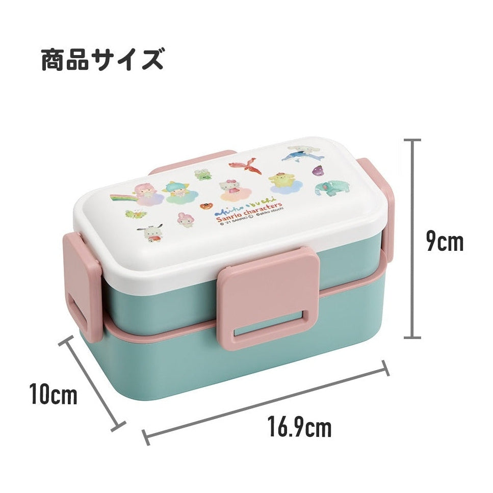 Skater Hello Kitty Floral Wreath 2 Tier Lunch Box 600ml