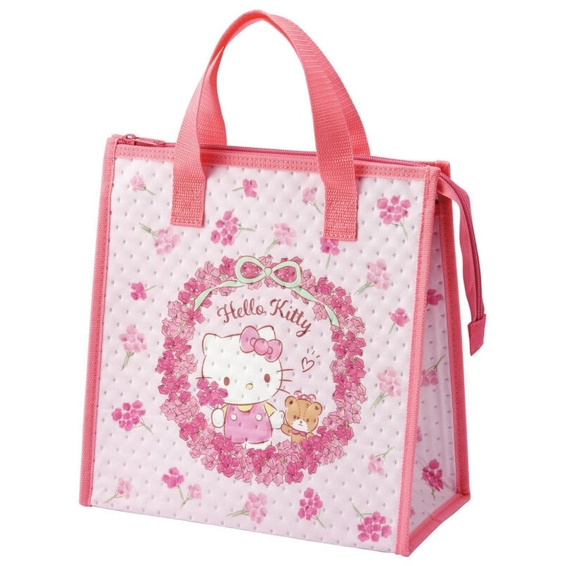 Skater Hello Kitty Floral Wreath Insulated Tote Lunch Bag