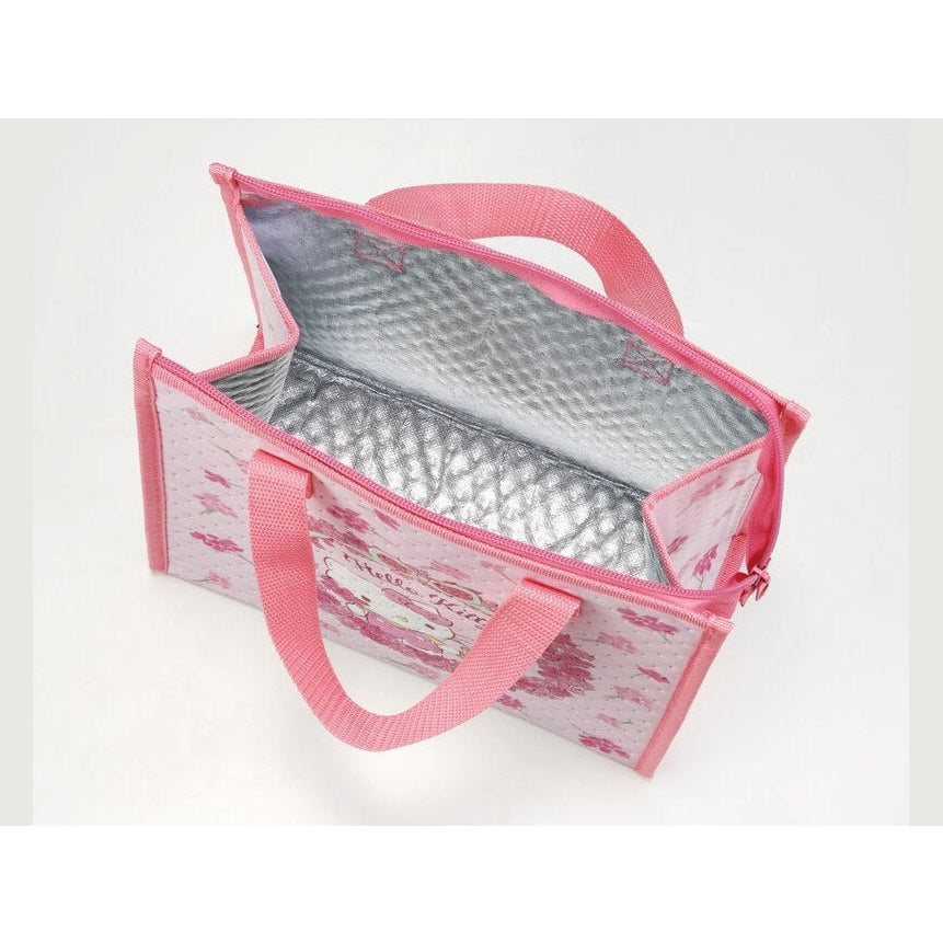 Skater Hello Kitty Floral Wreath Insulated Tote Lunch Bag