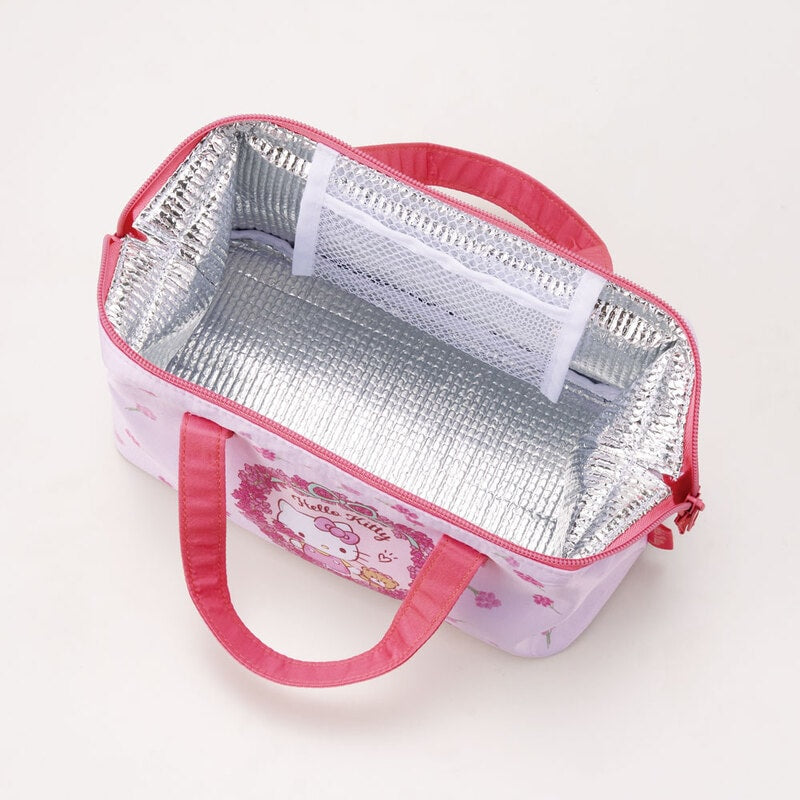 Skater Hello Kitty Floral Wreath Retro Lunch Bag