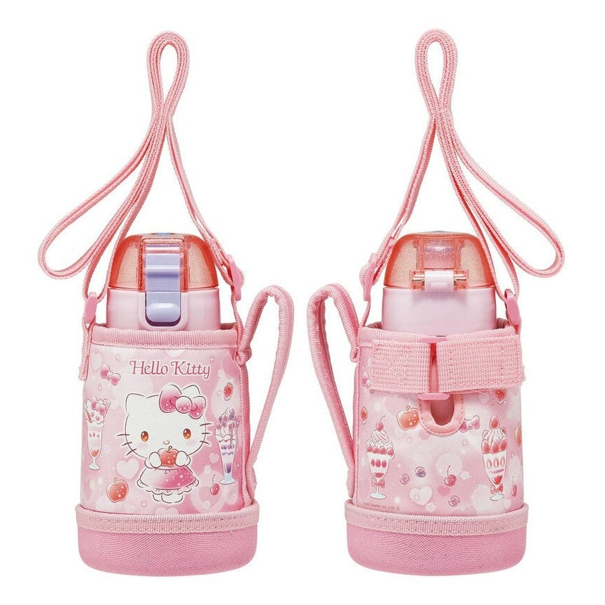 Skater Hello Kitty Insulated Drink Bottle W/Cover 400ml