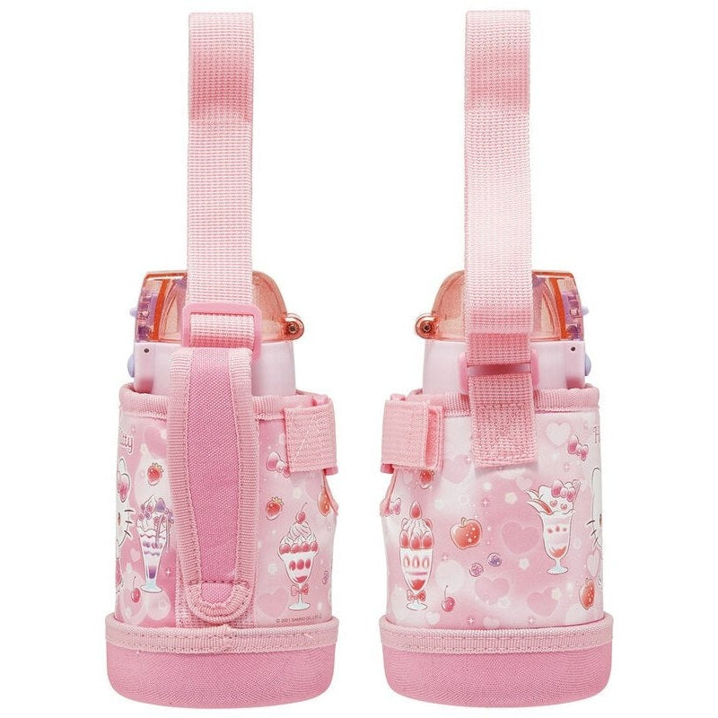 Skater Hello Kitty Insulated Drink Bottle W/Cover 400ml