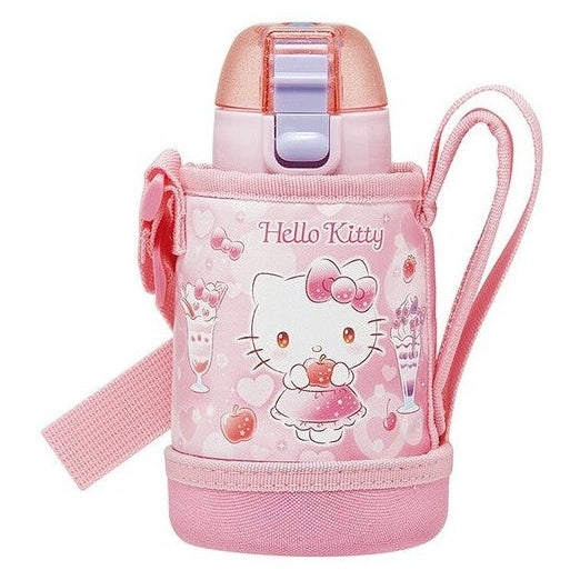 Skater Hello Kitty Insulated Drink Bottle W/Cover 400ml
