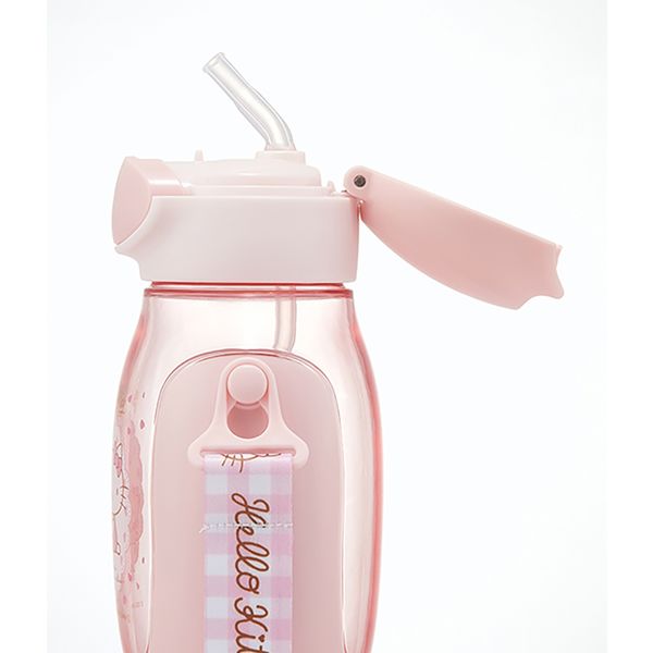 Skater Hello Kitty One-Push Water Bottle with Straw 530ml
