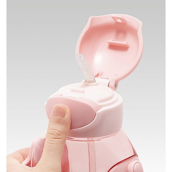Skater Hello Kitty One-Push Water Bottle with Straw 530ml
