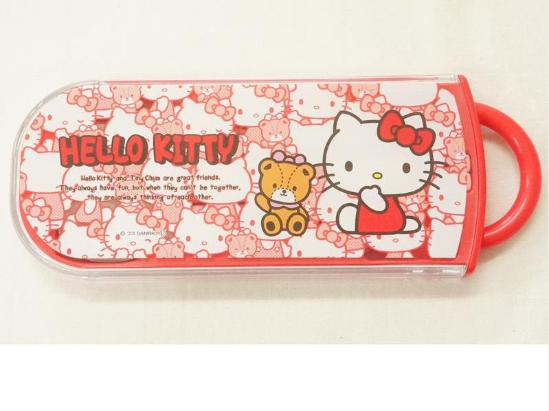 Skater Hello Kitty Red Trio Cutlery Set