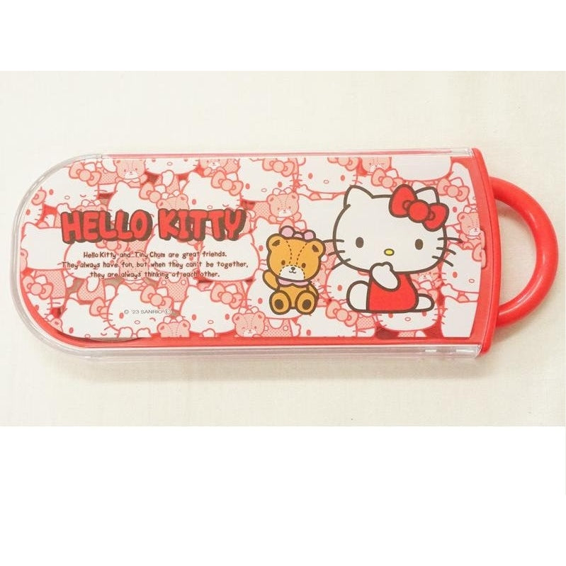 Skater Hello Kitty Red Trio Cutlery Set